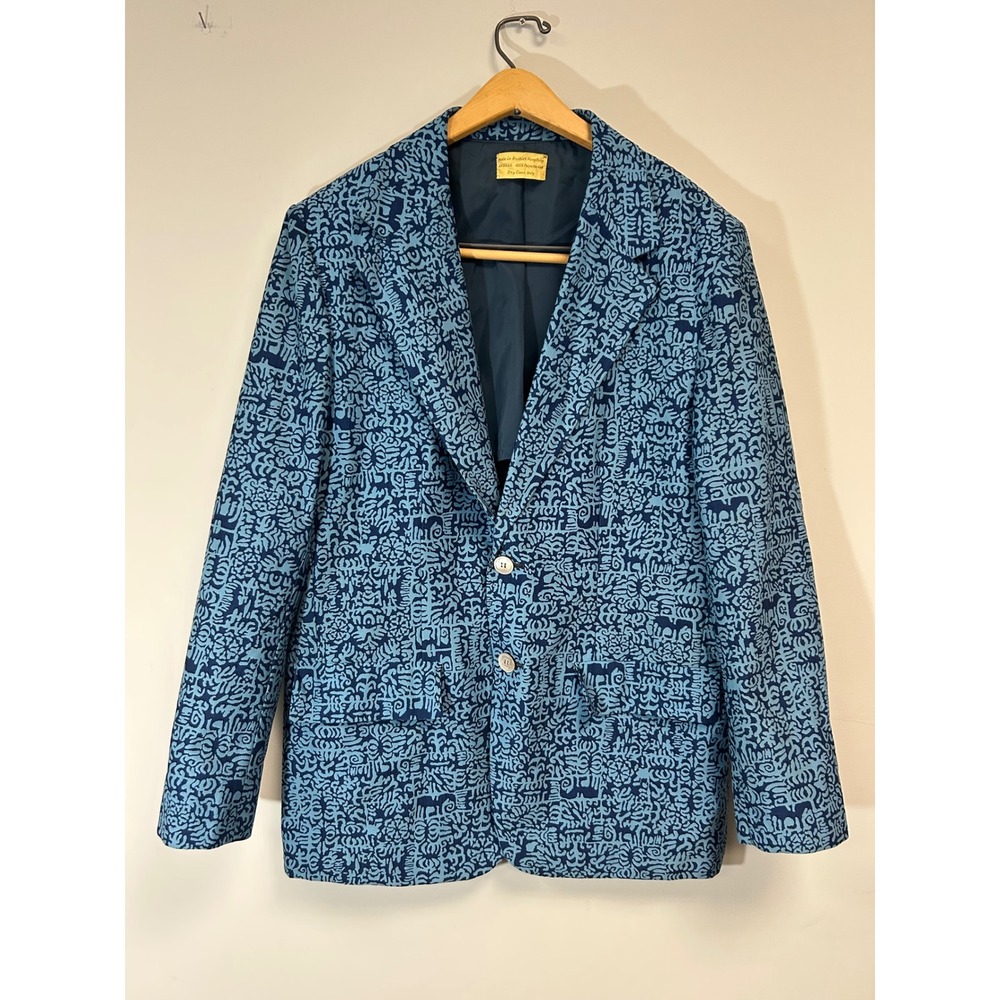 Captain Cook Sandwich Isles Blazer Vintage Hawaiian Men Size 40R Tiki Polyester